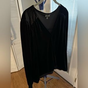 Wonderly crushed velvet blouse